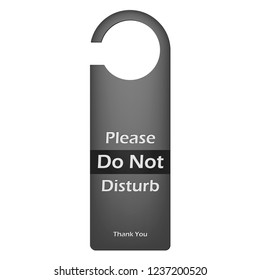 Please do not disturb door hanger sign isolated on white background. Vector template.