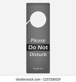 Please do not disturb door hanger sign. Vector template.