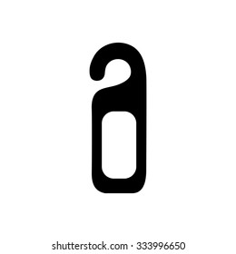Please do not disturb door hanger vector icon.