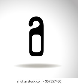 Please do not disturb door hanger vector icon.