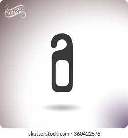 Please do not disturb door hanger vector icon.