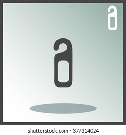 Please do not disturb door hanger vector icon.
