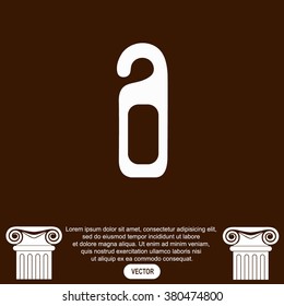 Please do not disturb door hanger vector icon.