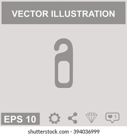 Please do not disturb door hanger vector icon.