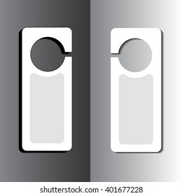 Please do not disturb door hanger vector icon.