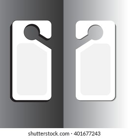 Please do not disturb door hanger vector icon.