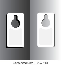 Please do not disturb door hanger vector icon.