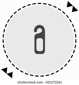 Please do not disturb door hanger icon Flat Design. Isolated Illustration.