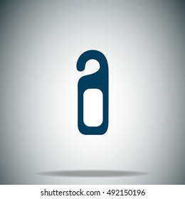 Please do not disturb door hanger vector icon