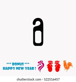 Please do not disturb door hanger vector icon