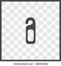 Please do not disturb door hanger vector icon. Isolated illustration. Business picture.