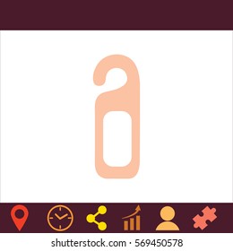 Please do not disturb door hanger  icon. Vector design. 
