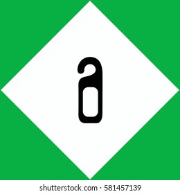 Please do not disturb door hanger  icon Vector design