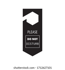 Please do not disturb hanger tag icon design isolated on white background