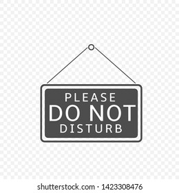 Please do not disturb hanging sign Vector illustration