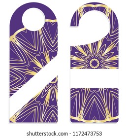Please do not disturb hotel design with mandala ornament. Vector illustration
