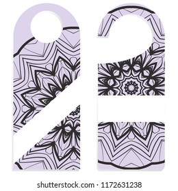 Please do not disturb hotel design with mandala ornament. Vector illustration