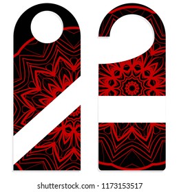 Please do not disturb hotel design with mandala ornament. Vector illustration
