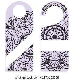 Please do not disturb hotel design with mandala ornament. Vector illustration
