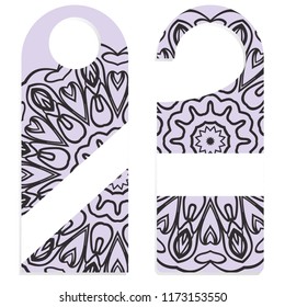 Please do not disturb hotel design with mandala ornament. Vector illustration
