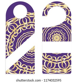 Please do not disturb hotel design with mandala ornament. Vector illustration