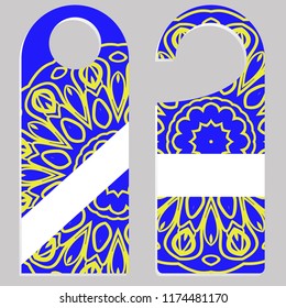 Please do not disturb hotel design with mandala ornament. Vector illustration