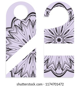 Please do not disturb hotel design with mandala ornament. Vector illustration