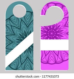 Please do not disturb hotel design with mandala ornament. Vector illustration