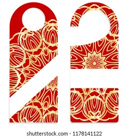 Please do not disturb hotel design with mandala ornament. Vector illustration