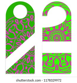 Please do not disturb hotel design with mandala ornament. Vector illustration