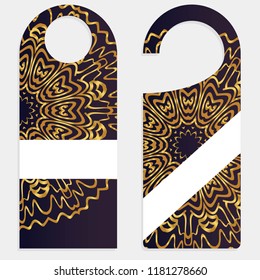 Please do not disturb hotel design with mandala ornament. Vector illustration