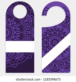 Please do not disturb hotel design with mandala ornament. Vector illustration