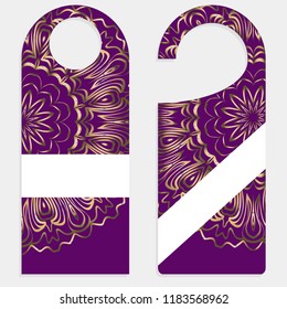 Please do not disturb hotel design with mandala ornament. Vector illustration