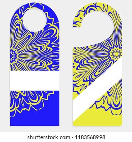 Please do not disturb hotel design with mandala ornament. Vector illustration