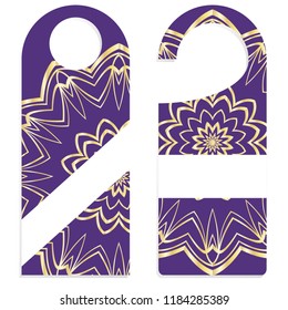 Please do not disturb hotel design with mandala ornament. Vector illustration