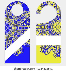 Please do not disturb hotel design with mandala ornament. Vector illustration