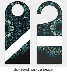Please do not disturb hotel design with mandala ornament. Vector illustration