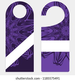 Please do not disturb hotel design with mandala ornament. Vector illustration