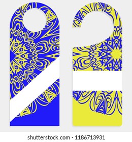 Please do not disturb hotel design with mandala ornament. Vector illustration