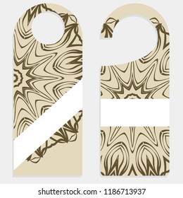 Please do not disturb hotel design with mandala ornament. Vector illustration