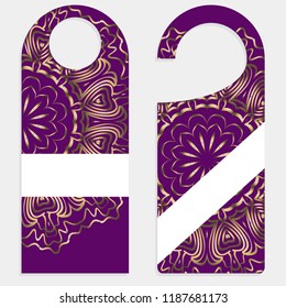 Please do not disturb hotel design with mandala ornament. Vector illustration