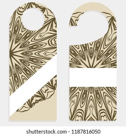 Please do not disturb hotel design with mandala ornament. Vector illustration