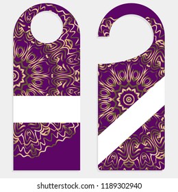 Please do not disturb hotel design with mandala ornament. Vector illustration