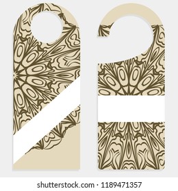 Please do not disturb hotel design with mandala ornament. Vector illustration