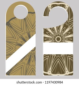 Please do not disturb hotel design with mandala ornament. Vector illustration