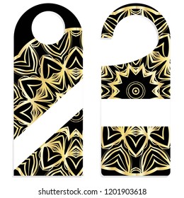 Please do not disturb hotel design with mandala ornament. Vector illustration
