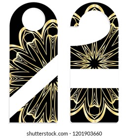 Please do not disturb hotel design with mandala ornament. Vector illustration