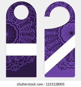 Please do not disturb hotel design with mandala ornament. Vector illustration