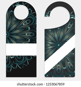 Please do not disturb hotel design with mandala ornament. Vector illustration