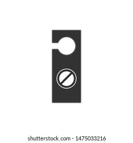 Please do not disturb icon isolated. Hotel Door Hanger Tags. Flat design. Vector Illustration